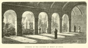 Interieur van het Klooster van Barmhartigheid in Cuzco door Edouard Riou